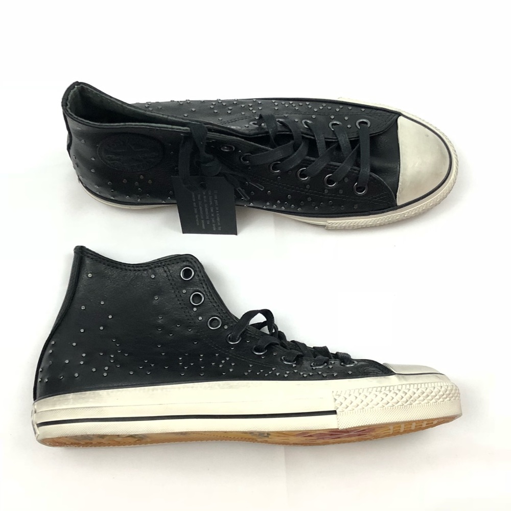 Converse John Varvatos Black Mini Studded Size 9.5 - Picture 3 of 5